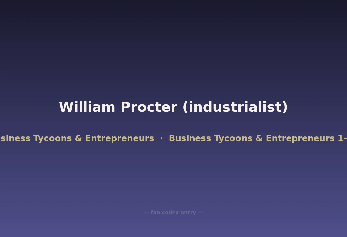 William Procter (industrialist)